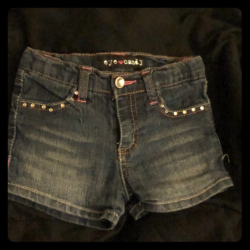 Eye Candy denim shorts, size 4